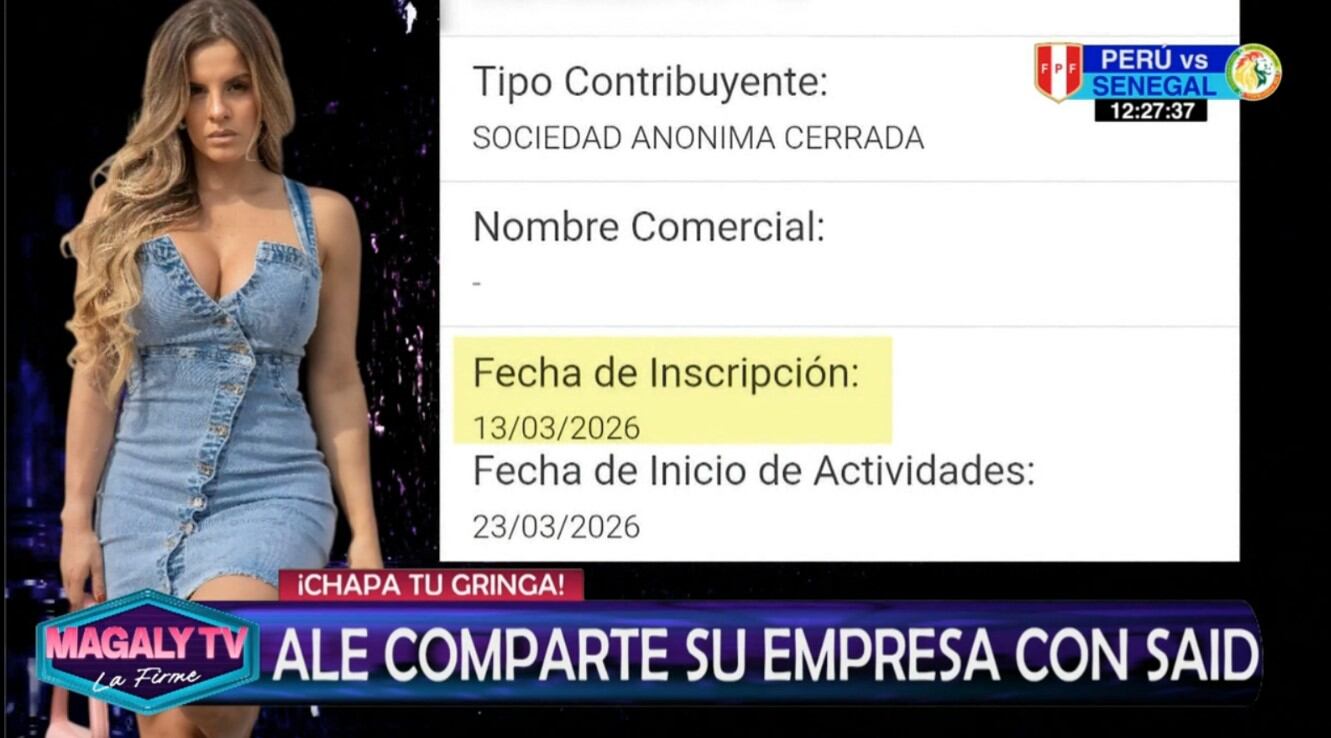 Polémica: Alejandra Baigorria apuesta por negocio con Said Palao tras imágenes en Argentina. Captura: Magaly TV La Firme.