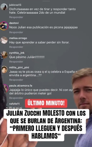 Julián Zucchi saca cara por Argentina tras perder la final y lanza fuerte mensaje: “Después hablamos”. Captura: IG Julián Zucchi.