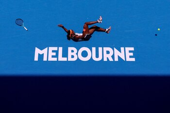 La estadounidense Coco Gauff durante el Abierto de Australia 2023. (REUTERS/Carl Recine)