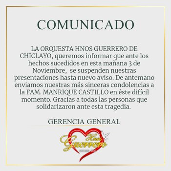 Hermanos Guerrero cancela sus presentaciones