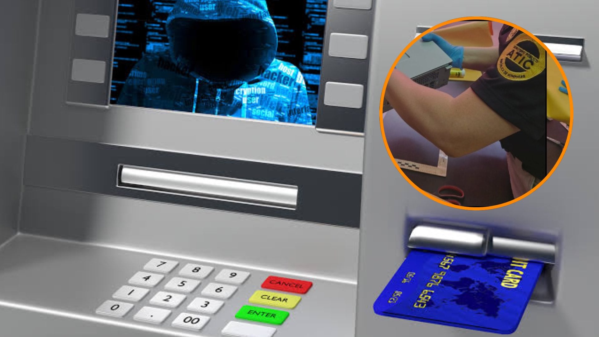 Decomisan USD 18,700 y capturan a presunto integrante de red transnacional dedicada al fraude en cajeros automáticos en Honduras