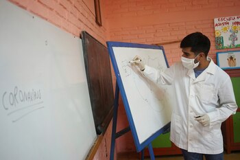 El profesor Sergio Ferrao da