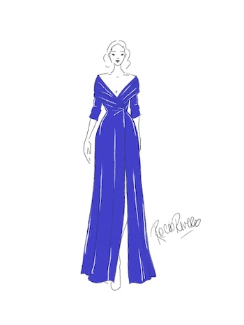 El boceto del vestido que