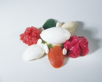 La menestra de verduras en texturas, icono de la cocina técnico-conceptual de El Bulli (elBulli Foundation)