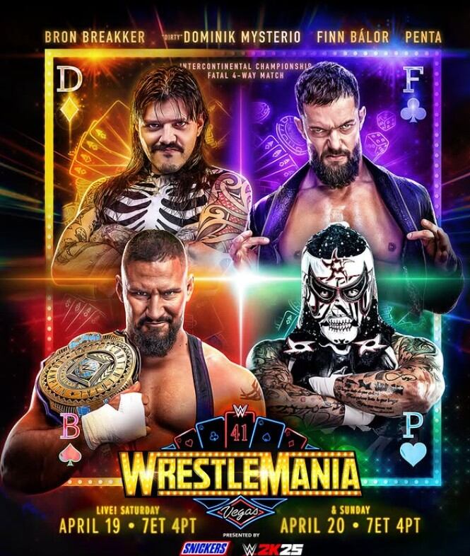 Penta tendrá un duelo de cuatro esquinas por el título Intercontinental. (Cortesía WWE)