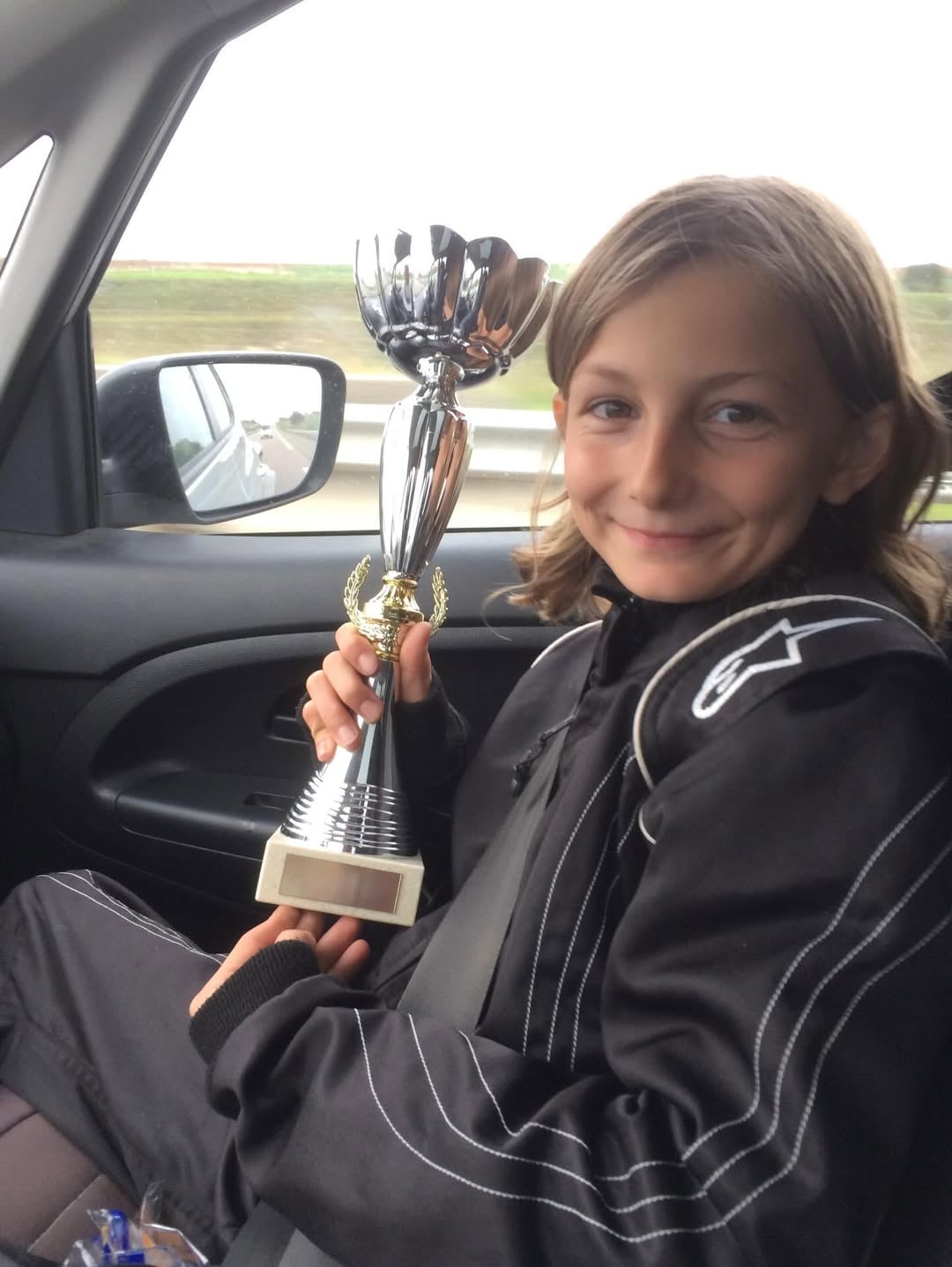 La pequeña Doriane en sus épocas del karting (@dorianepin)