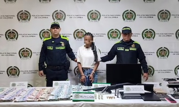 La sindicada habría incurrido en lavado de activos en calidad de cómplice - crédito Policía de Antioquia
