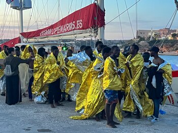 Inmigrantes rescatados en el Mediterráneo