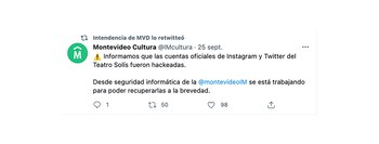 La Intendencia de Montevideo, quien