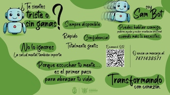 La herramienta surge frente al aumento de alteraciones de salud mental en el país, ofreciendo un espacio seguro y discreto al alcance de un mensaje al 747 143 8571. | (Crédito: X@Gob_Guerrero)