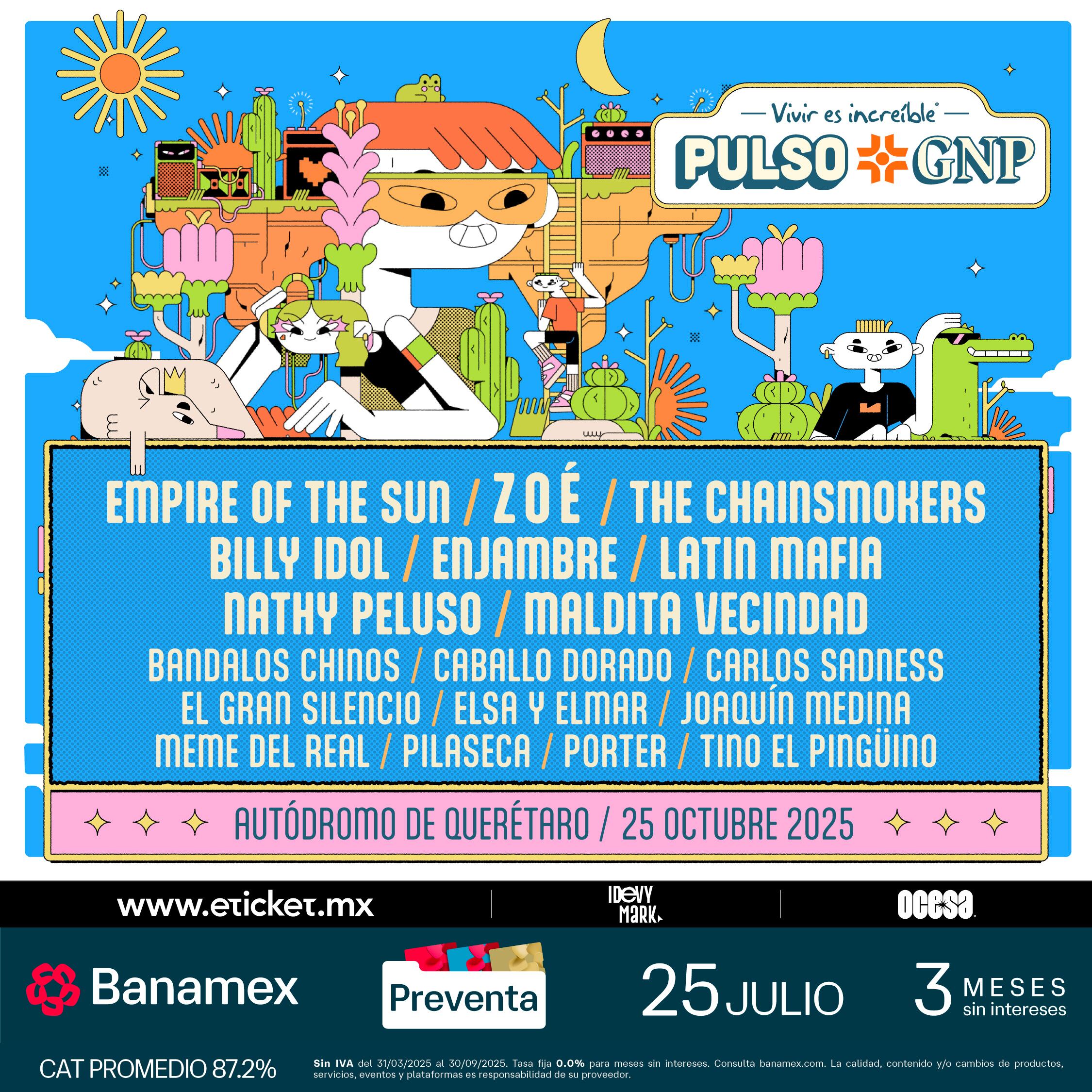 El festival celebrará su sexta edición el próximo 25 de octubre de 2025 en el Autódromo de Querétaro.(@PulsoGNP)