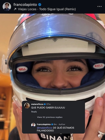 La foto que publicó Colapinto