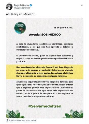 El movimiento Sélvame del Tren