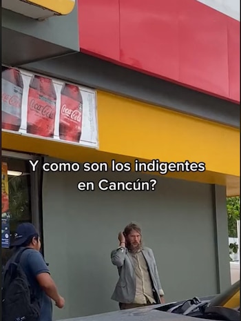 El indigente acaparó las miradas
