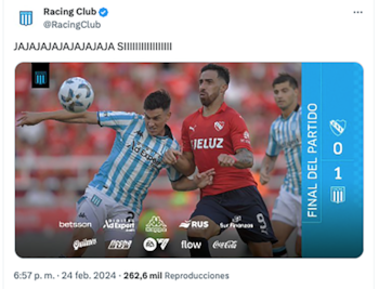 La reacción de la cuenta