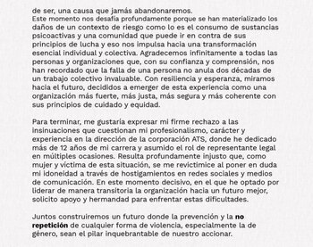 La representante legal de la