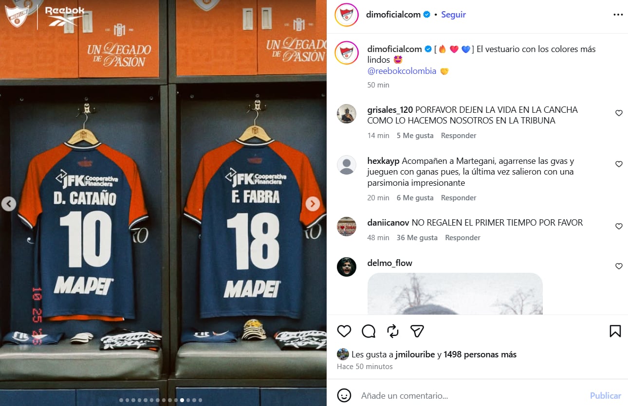 Ya está listo el camerino del Deportivo Independiente Medellín para el partido ante Atlético Nacional - crédito DIM