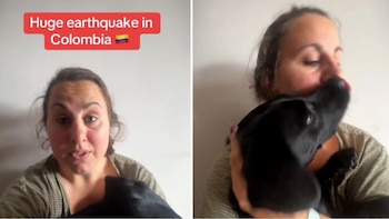 Pareja estadounidense relató su experiencia durante el fuerte terremoto en Medellín: “Estoy temblando tan fuerte”