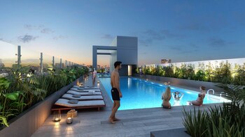 La piscina en altura es