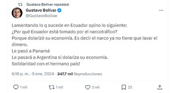 Gustavo Bolívar habla sobre crisis