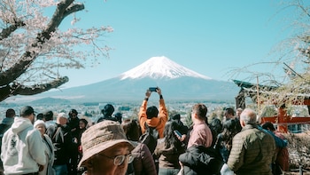 En las faldas del monte Fuji, se libra una batalla contra los turistas revoltosos