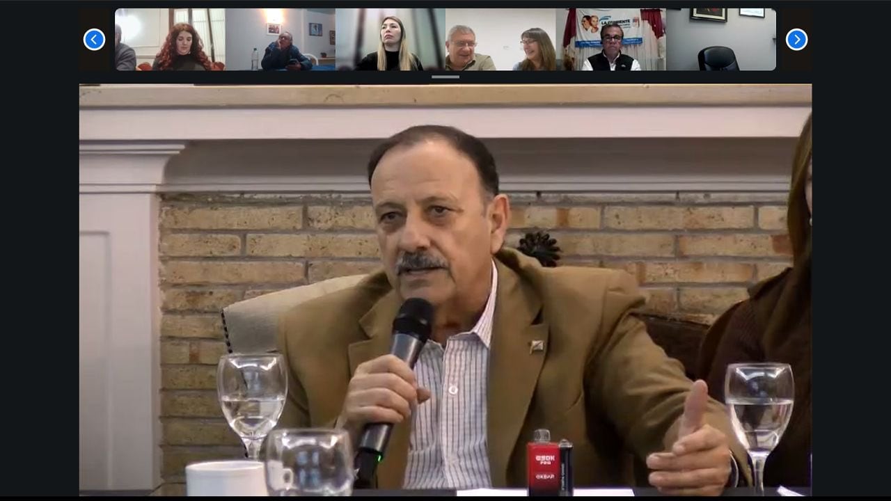 El gobernador de La Rioja, Ricardo Quintela, participó de manera virtual junto a su comitiva (X: @QuintelaRicardo)