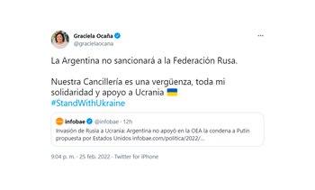 tuits de políticos sobre la invasión de Rusia a Ucrania