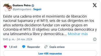 En la víspera, Petro narró