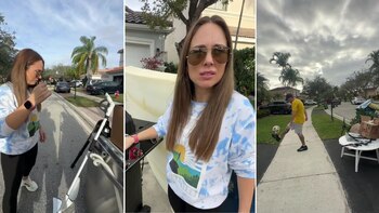 La pareja mostró uno a