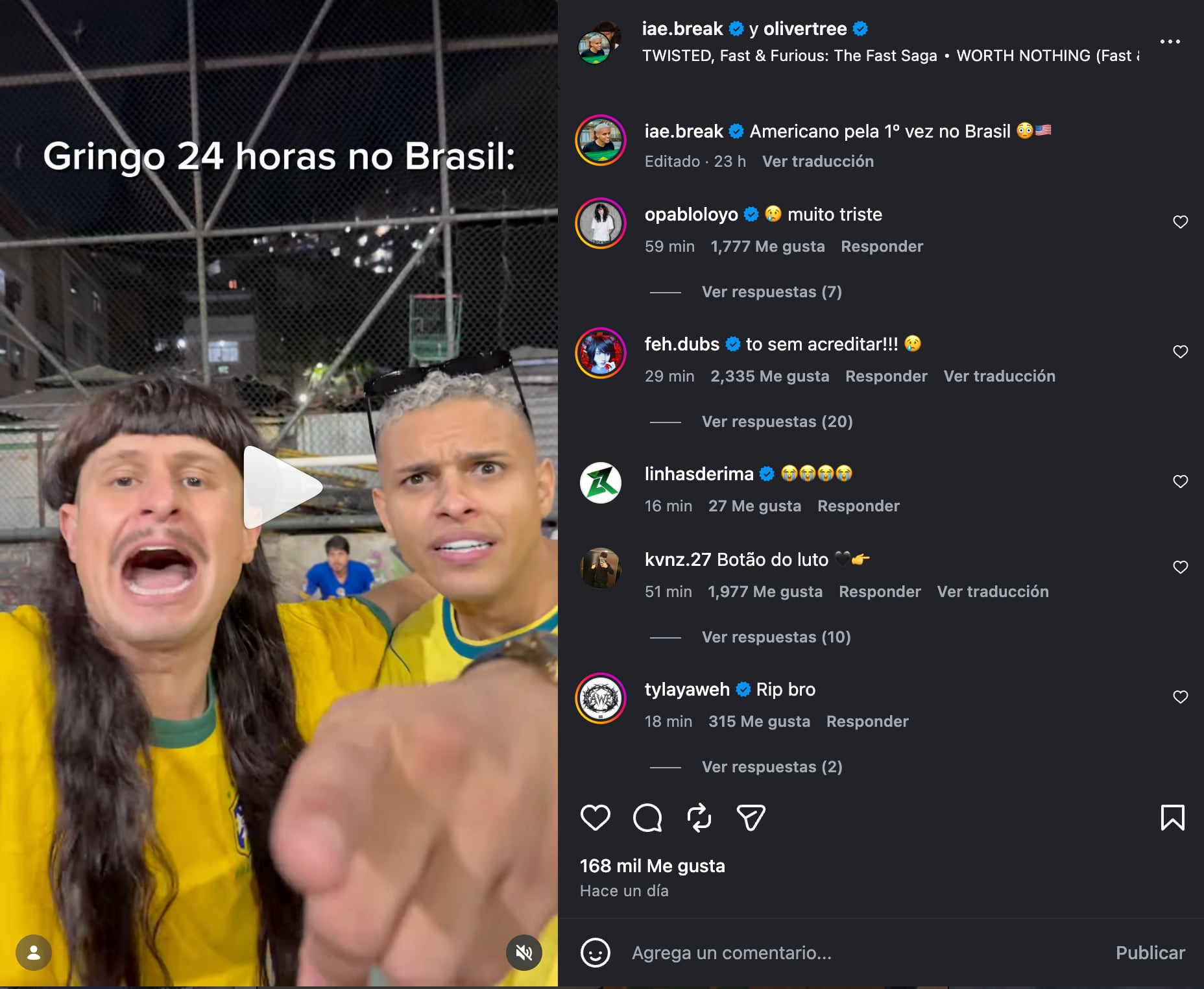 Oliver Tree se encontraba de gira en Sudamérica y había dado un concierto días antes del incidente