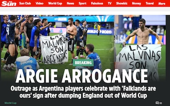 Portadas de los medios - Argentina 2 - Inglaterra 1