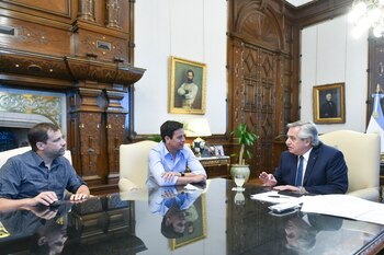 El presidente Alberto Fernández recibi
