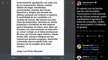 Jorge Luis Pinto confiesa su