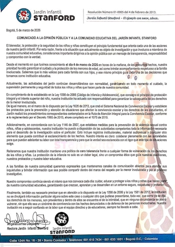 La dirección del centro educativo