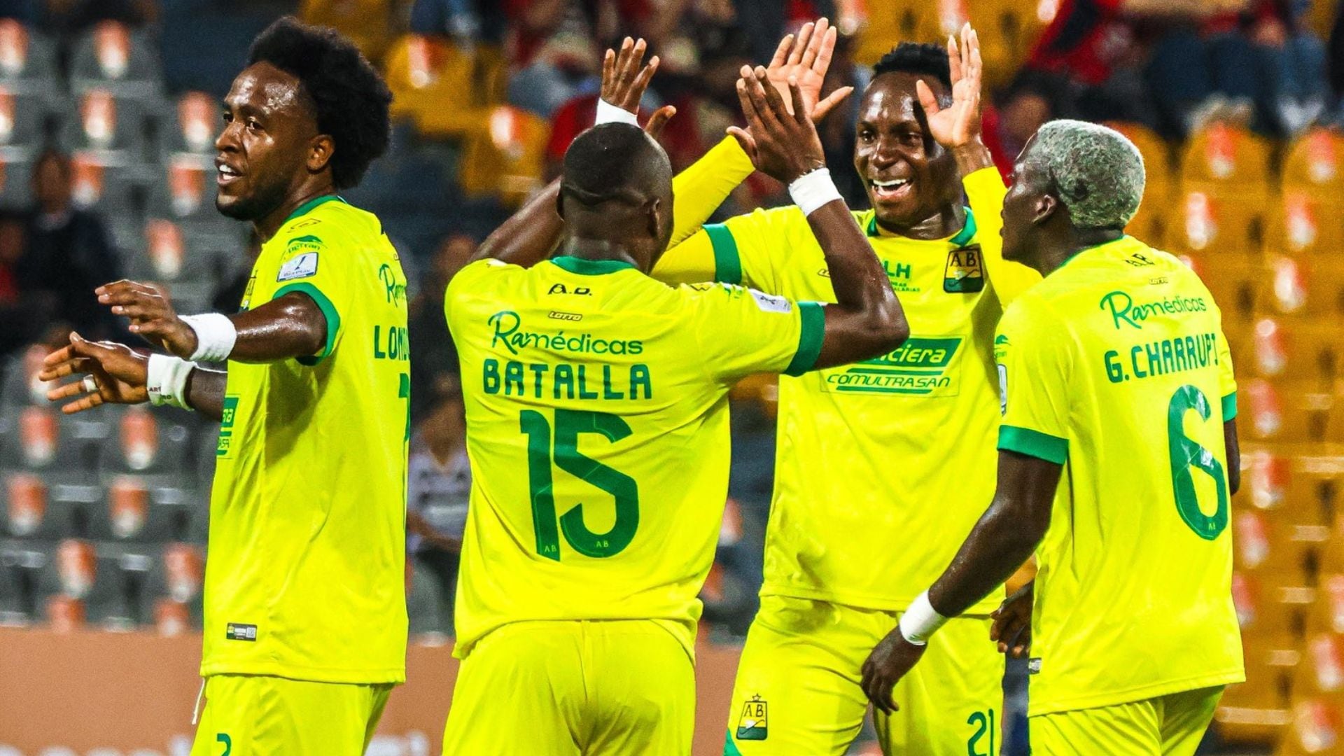 Atlético Bucaramanga derrotó 2-1 a Independiente Medellín en el Atanasio Girardot, con doblete de Emerson Batalla. - crédito @ABucaramanga/X