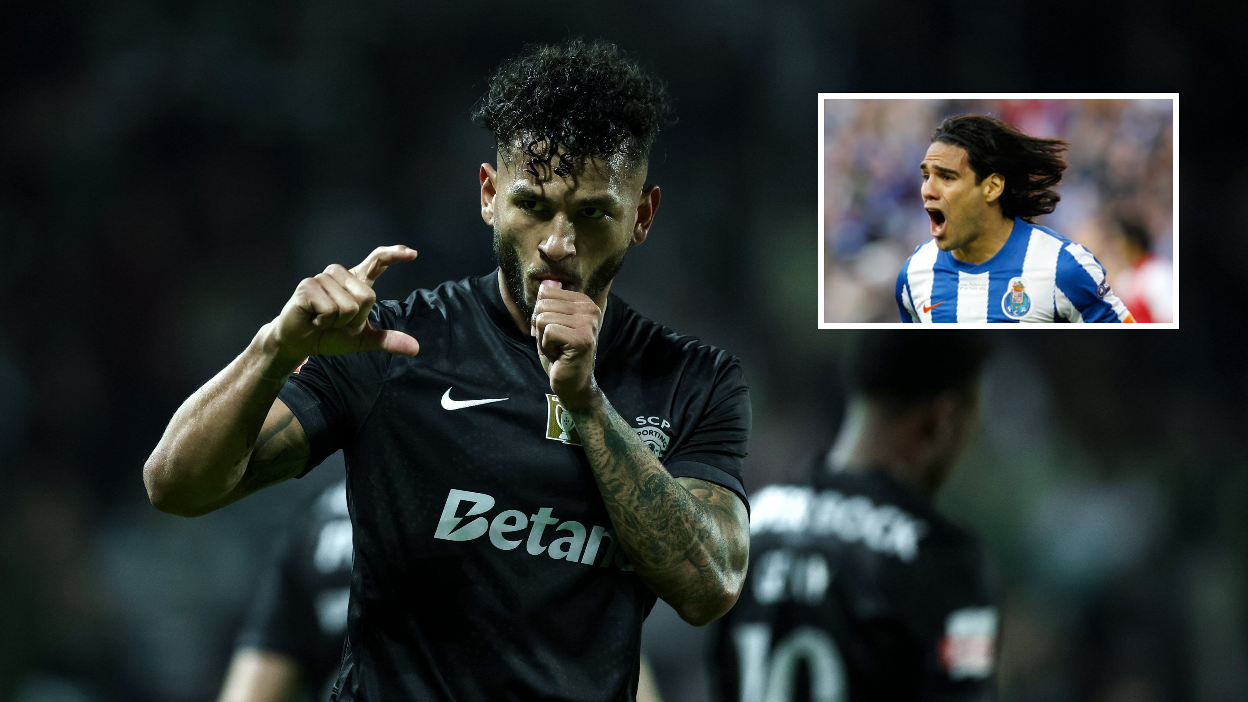 Luis Javier Suárez alcanzó a Falcao en los 34 goles que marcó en su primera temporada en el fútbol de Portugal - crédito Sporting CP / AP