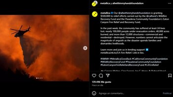 Metallica donó medio millón de