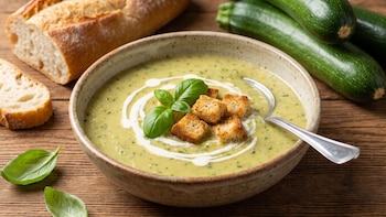 Receta de sopa crema de zucchini, rápida y fácil