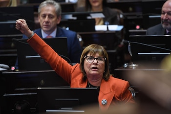 Sesión Ordinaria en el Senado de la Nación el 14 de mayo de 2026 en Buenos Aires, Argentina - Patricia Bullrich