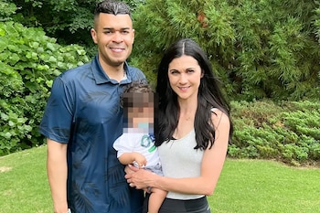 Christina Chambers y su esposo