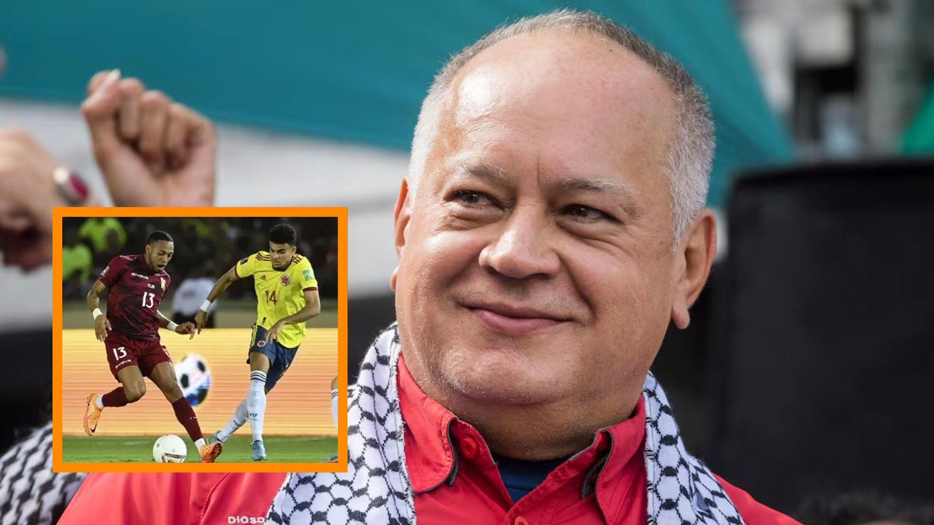Diosdado Cabello está ilusionado con el partido que tendrá la selección venezolana ante Colombia - crédito EFE/AFP