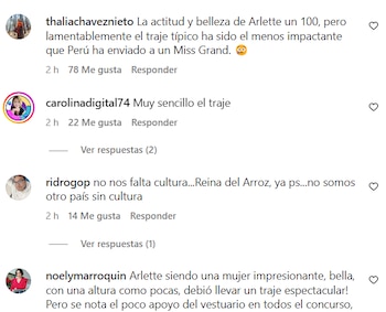 Arlette Rujel lució traje típico