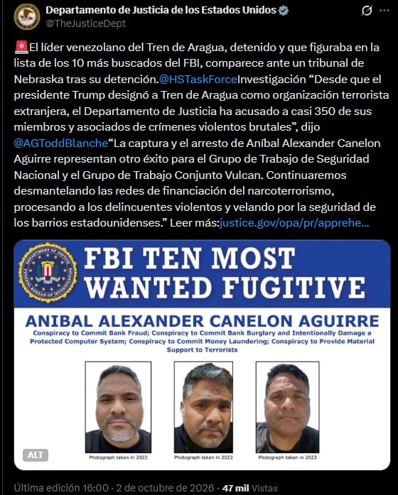 Canelón Aguirre es señalado como desarrollador del malware “Ploutus”, utilizado en ataques contra cajeros automáticos. (X @TheJusticeDept)