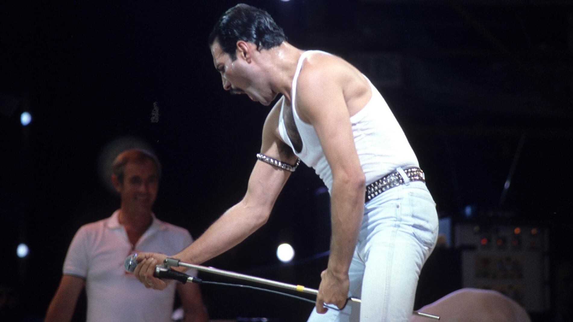 Alan Davidson/ShutterstockLive Aid at Wembley Arena Freddie Mercury Performs On StageLive Aid - 13 Jul 1985
