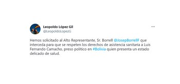 El mensaje del eurodiputado Leopoldo