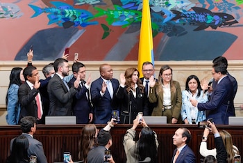 La elección de los nuevos magistrados del CNE se realizó mediante tres planchas sometidas a votación en el Congreso. - crédito @CNE_COLOMBIA/X