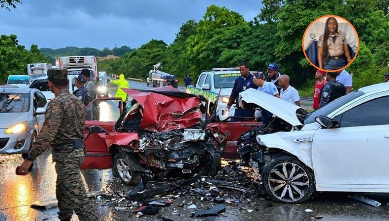 Sargento embarazada murió en un accidente de tránsito que dejó cinco víctimas en República Dominicana