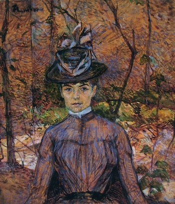 Retrato de Suzanne Valadon, pintora, de Henri Toulouse Lautrec, 1885.