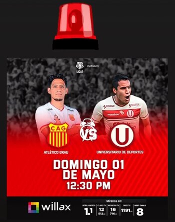 Medio confirmó trasnmisión del partido.