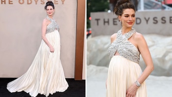 Embarazo, moda y homenaje: el poderoso mensaje de Anne Hathaway en la premiere mundial de “La Odisea”